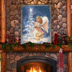 My Christmas Wish Art Wooden Wall Art by D. Gelsinger - Nativity Holiday Decor - 95656B-0703