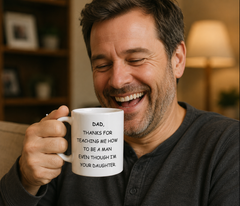 To Dad From Daughter – Thanks For Teaching Me How To Be A Man Mug w/Checklist