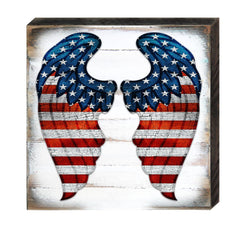 USA Wings Wooden Decor - American Patriotic Decor - 8187131B