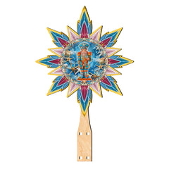 Coastal Nutcracker Tree Topper Wooden Decor by G. Debrekht - Coastal Holiday Decor - 895113
