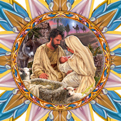 Classic Nativity Star Tree Topper Wooden Décor by D. Gelsinger - Nativity Holiday Décor - 89502-DG