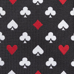 Card Suits Vegas Hidden Message Black Men's Tie