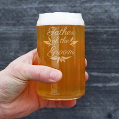 Father of the Groom Beer Can Pint Glass - Unique Wedding Gift for Soon to Be Father-in-Law - Cute Engraved Wedding Cup Gift