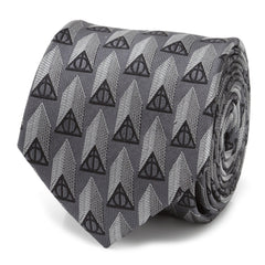 Harry Potter Deathly Hallows Gray Necktie Gift Set