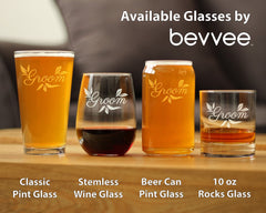 Groom Stemless Wine Glass - Unique Wedding Gift for Groom - Engraved Wedding Cup Gift