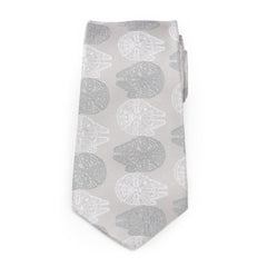 Star Wars Millennium Falcon White and Gray Checkered Tie