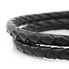 Star Wars Mandalorian Double Wrap Stainless Steel Black Bracelet