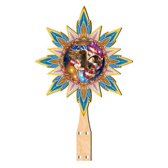 American Patriotic Eagle Tree Topper Wooden Decor by D. Gelsinger -Patriotic Holiday Decor - 89515-DG