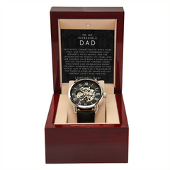 To My Incredible Dad - Openwork Watch