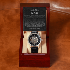 To My Incredible Dad - Openwork Watch