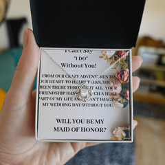 MAID OF HONOR PROPOSAL NECKLACE