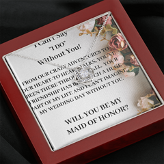 MAID OF HONOR PROPOSAL NECKLACE