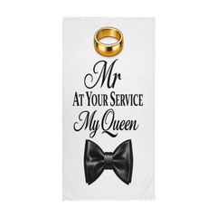 Mr. At Your Service My Queen Pool/Beach towel