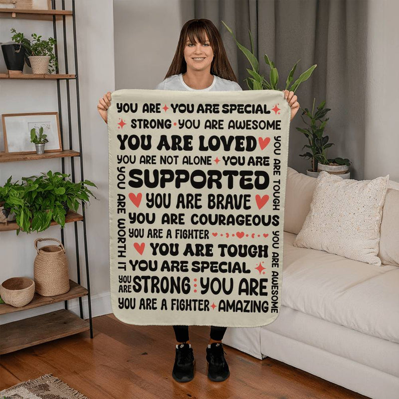 To My Daughter Braver (From Mom) – Sherpa Fleece Blanket