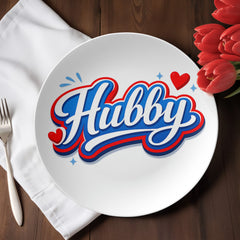 "Hubby" Dinner Plate