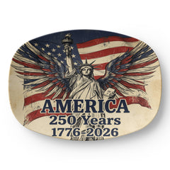 America 250 years distressed Liberty platter