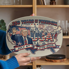 President Trump 250th  4th of July Platter