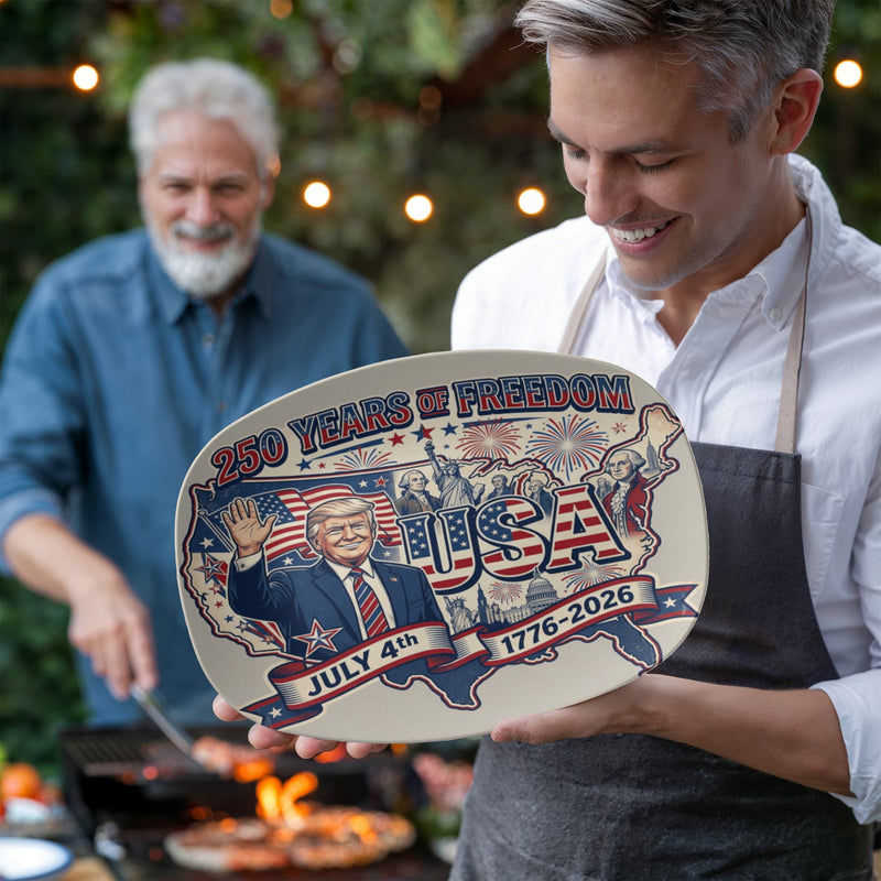 President Trump 250th  4th of July Platter