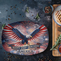 Patriotic Eagle America 250th platter