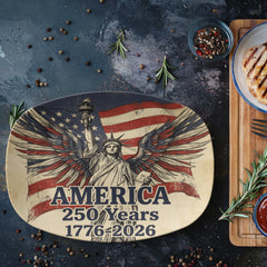 America 250 years distressed Liberty platter