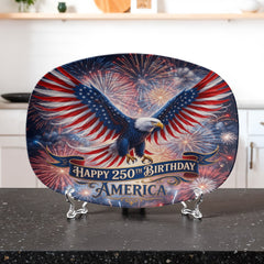Patriotic Eagle America 250th platter