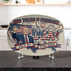 President Trump 250th  4th of July Platter