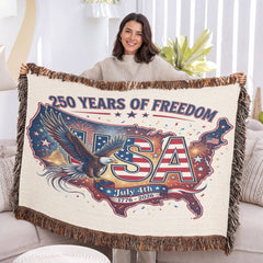 USA Eagle 250 years Throw