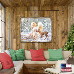 Sweet Christmas Blessings Wooden Wall Art by D. Gelsinger - Nativity Holiday Decor - 95660B-1703